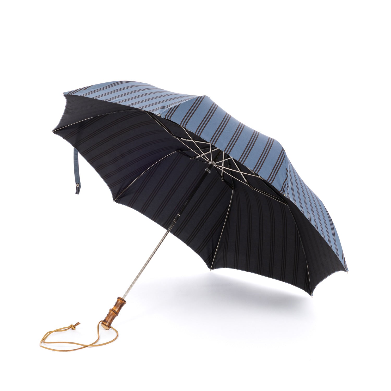 Francesco Maglia x MJ: Pocket Umbrella "Folding" with Bamboo Handle - purely handmade